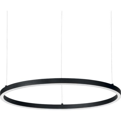Ideal Lux ORACLE - Lámpara colgante de techo circular LED integrada 1 luz negra 3000K