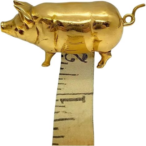 Ruban de mesure porcin métal rétractable, pour porcs et bovins (1/2)