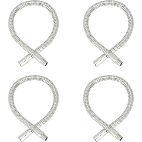 Lampe de table LED à col de cygne (lot de 4), tuyau, accessoires, tube métallique chromé, 35 cm (1/5)