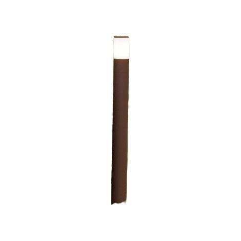 Borne De Jardin Cigar Avec 1 Ampoule E27 Max. 20W, Ip54, Aluminium Peint, Acier Corten, Hauteur 90 Cm - Perenz (1/3)