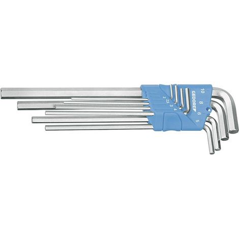 Gedore 1543555 6 pans intérieurs Jeu de clés mâles coudées 5/64 pouces, 3/32 pouces, 1/8 pouces, 5/32 pouces, 3/16 pouc (1/2)