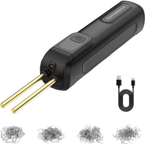 Irovami Poste soudage plastique sans fil noir – 300W, 2500mAh, 200 broches, LED (1/5)