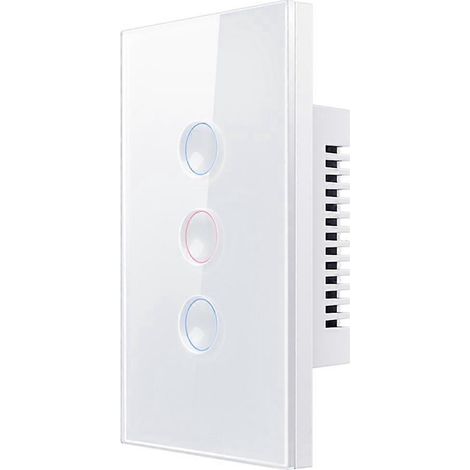 Tuya WiFi Smart Touch-Schalter, weiß, 110-240 V, 2,5D konkave Form, C--