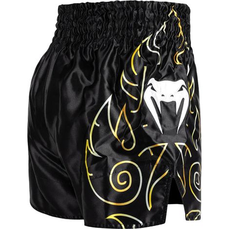 Venum VTC Flames Muay Thai Shorts Schwarz/Gold M