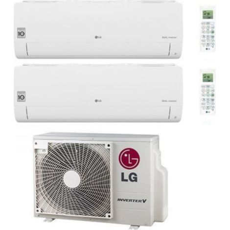 Klimaanlage LG Dual Split Inverter-Klimaanlage Libero Smart Series 9+12 mit MU2R17 UL0 R-32 Wi-Fi Integrated 9000+12000 + Neu