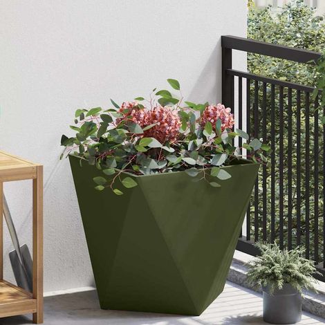 Jardinera Verde Oliva 50 x 50 x 50 cm Acero (1/5)