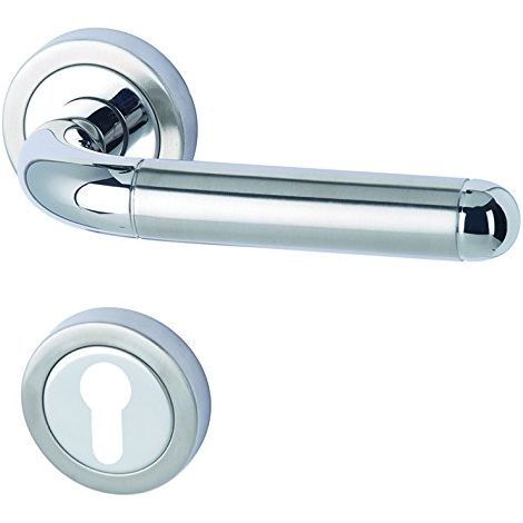 Poignée de porte BB en acier inoxydable 2 poignées Couleur rosaces pour porte de chambre de porte Jack Poignée de porte, 1 pièce, 28020010