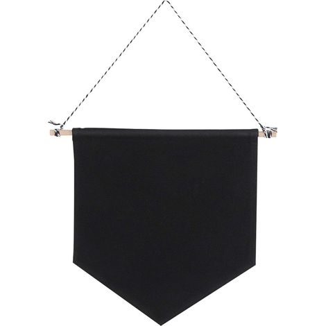 Wall Triangle Flag Style Pennant Banner Display Pendant Badge Flag (Black S) (1/5)
