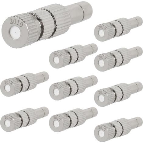 Lot de 10 buses de brumisation basse pression en laiton céramique de 0,2 mm avec filtre pour raccord de 6 mm (1/5)