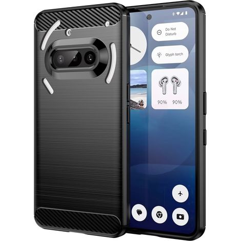 Funda para teléfono Nothing Phone 3A, color carbón, color negro. (1/5)