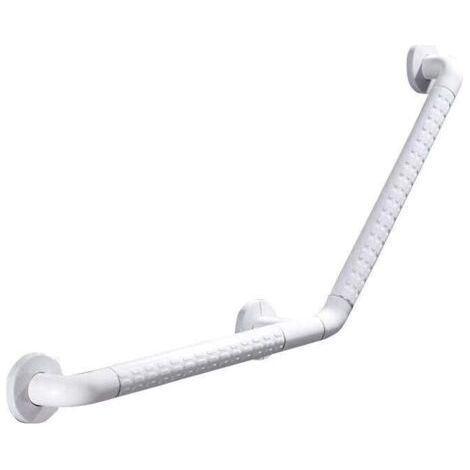 Barra di sostegno per doccia da 135° Barra di sostegno per WC in acciaio inossidabile PVC da 35 cm per disabili e anziani (1/3)