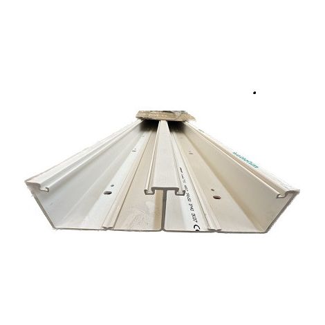Goulotte d'installation 190x50mm PVC blanc – 2 compartiments à équiper de couvercles 80mm – Pour chantiers humides – Logix Artic – Planet Wattohm