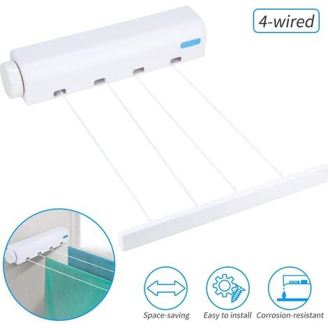 4/5 Draht Indoor Automatische einziehbare Wäscheleine Hängende Wäscheleine