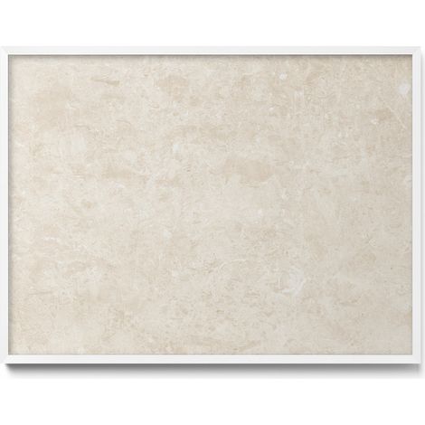Tableau Magnétique en Métal Tableau pour Magnet - Motif Pierre claire élégante - Minimaliste - Cadre Blanc - 80x60 cm - Plaque Magnétique