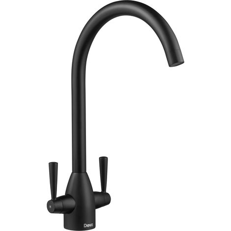 Deva Carlow Kitchen Sink Mixer Tap - Matt Black (1/3)