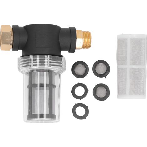 Filtre d'entrée de tuyau d'arrosage 3/4 pour nettoyeur haute pression, accessoire de filtration des sédiments