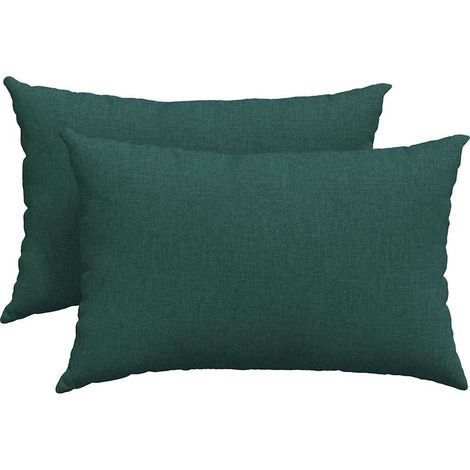 Maison Exclusive - Cuscini da Divano 2 pcs Verde Scuro 60 x 40 cm Tessuto