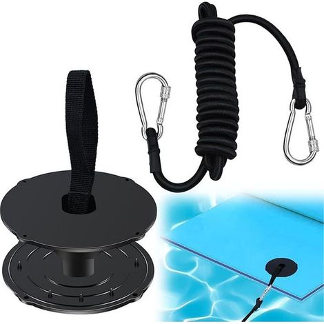 Sangle de Sécurité pour Tapis Flottant, Jeu de Tether et Grommets pour Fixation en Piscine ou Lac (1/5)