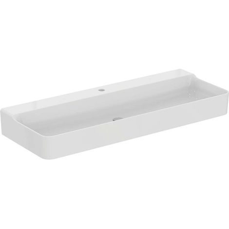 Lavabo CONCA 1200x450x165mm bianco monoforo, senza troppopieno IDEAL STANDARD (1/5)