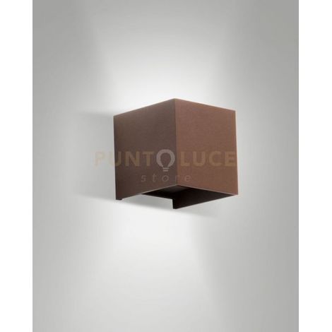CUBA APPLIQUE DA ESTERNO  A LED DOPPIA EMISSIONE 12W 3000K 1448LM CORTEN IP54