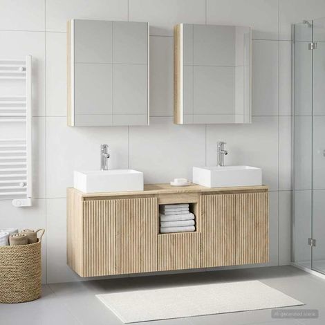 vidaXL Bathroom Cabinet Set 5 pcs Sonoma Oak Engineered Wood (1/5)