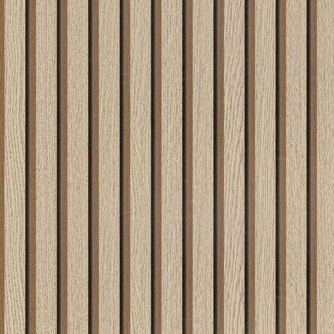 Bois lattes Papier Peint Auto Adhésif Amovible Autocollant Film Papier 44cmx3m Vinyle Décoratif Papier Grain rayé Naturel Caillebotis Bois pour Meubles Facile Nettoyer(Marron)