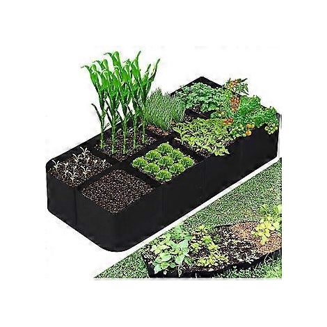 Potager surélevé en tissu, sacs de culture de 483 litres (128 gallons) à 8 compartiments, 91 x 183 cm (3 x 6 pieds) (1/5)