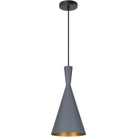 Lampe suspendue Héra - Gris - Culot E27 - DeliTech® (1/4)