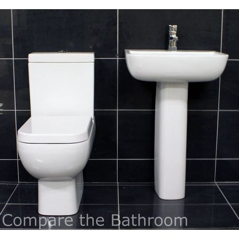 Rak Series 600 Basin Toilet Set with Luxury Soft Close Seat Bathroom Suite (1/5)
