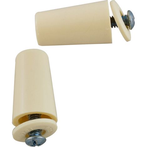 Tope Persiana Con Tornillo Blister 2 Marfil 40 Mm - NEOFERR - Ph1033..