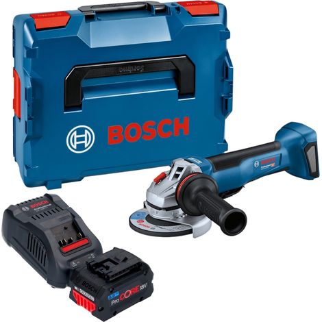 Meuleuse d'angle sans fil Bosch GWS 18V-10 P Professional 18 V 125 mm sans balais + 1 batterie ProCORE 8,0 Ah + chargeur + L-Boxx (1/5)