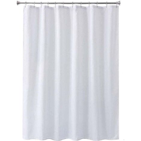 Rideau de douche en polyester épais, uni, imperméable et résistant aux moisissures, idéal pour les salles de bains et les hôtels. Ce rideau de séparation uni en polyester blanc (120 g/m², 120 x 200 cm (1/4)