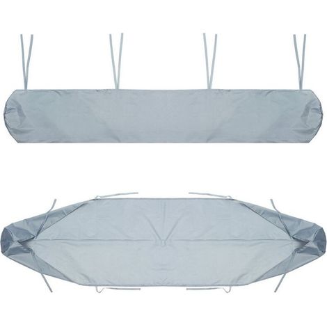 Housse salon de jardin,Sac De Protection Pour Store Banne Gris Housse De Rangement Pour Banne Manuel Rétractable Housse De Protection Antipoussière Imperméable Pour Auvent De Terrasse,3.5m (1/5)