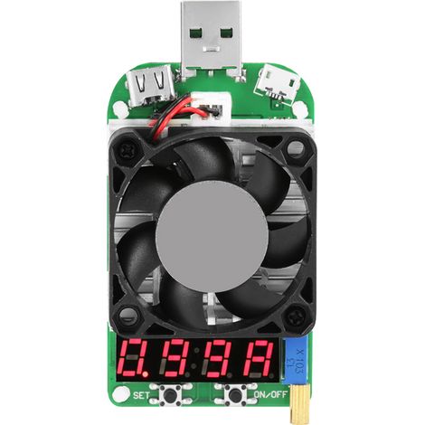 Testeur de batterie LD35 USB électronique avec affichage numérique, résistance réglable et ampèremètre (1/5)