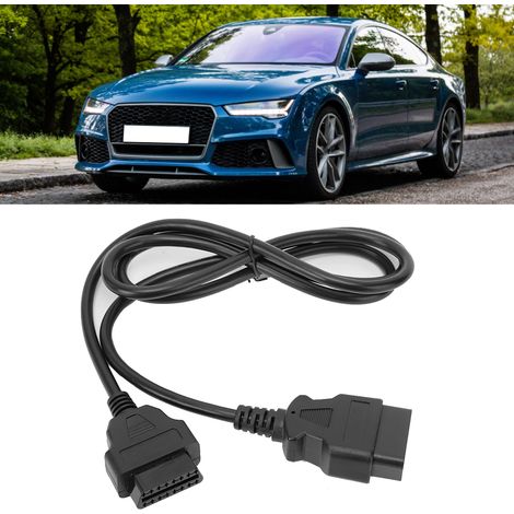 Câble adaptateur de diagnostic automobile 16 broches pour connecteur OBD mâle-femelle Elm327, rallonge de 1,5 m / 4,9 pi (1/5)