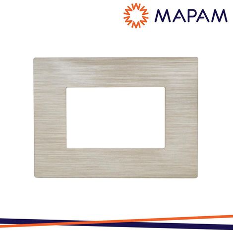 PLACCA TECNOPOLIMERO SPAZZOLATO M5003SL-4 JOY 3P SABBIA (1/2)