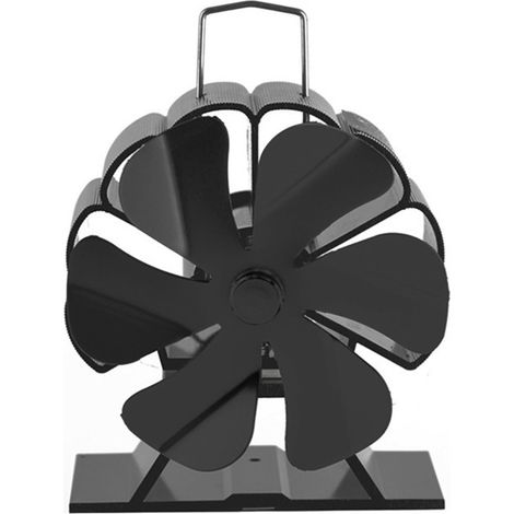 Ventilateur de cheminée alimenté par la chaleur, 6 pales, démarrage automatique, en alliage d'aluminium, moins de 25db, thermique silencieux, pour accessoires de poêle (1/5)