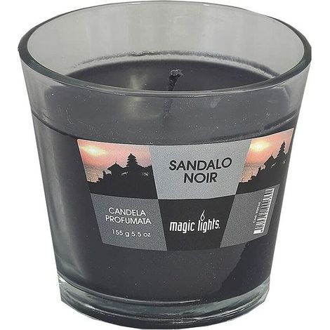 Candela Profumata in Vetro di Sandalo Glass 150g Magic Lights (1/2)