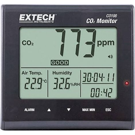 [GEBRAUCHT] B-Ware Extech Co100 Luftqualität Kohlendioxid Messgerät Gasmessgerät Luftfeuchte Messer