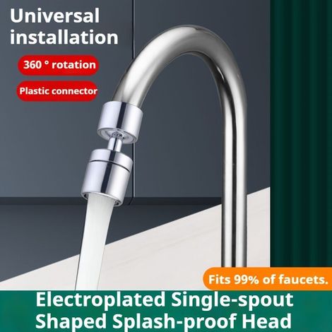 360° rotating dual-position splash guard for kitchen and bathroom, sink splash guard accessory with two water flow modes (1/5)