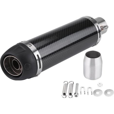Pot d'échappement Universel en Fibre de Carbone, 51mm, Acier Inoxydable, avec dB Killer Amovible, pour Moto (1/5)