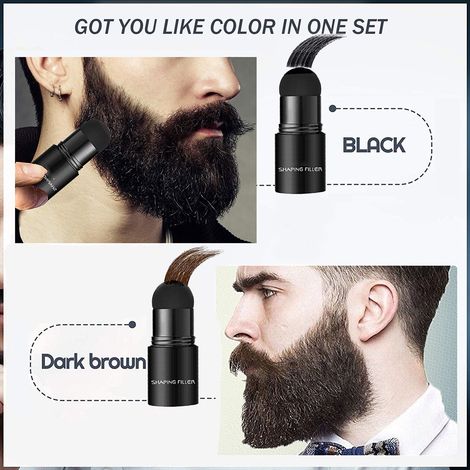 Poudre densifiante pour barbe et moustache - Colorant temporaire et fixateur pour une barbe plus volumineuse et stylée (1/5)