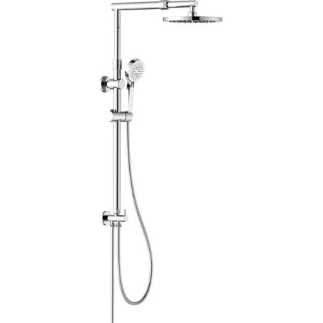Colonne de douche complète en laiton réglable en hauteur et en profondeur