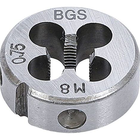Filiere m8 x 0.75 x 25 metrique pas standard de 8 x 075 cage de 25.4 mm