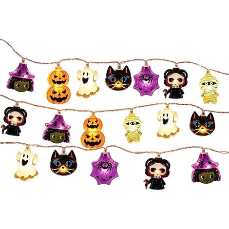 Guirlande lumineuse Halloween Minuterie intelligente Éclairage Fournitures (1/5)