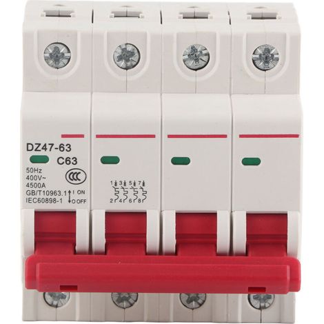 Disjoncteur 4P 63A DZ47-63-4P Interrupteur de protection de circuit photovoltaïque CC (1/5)