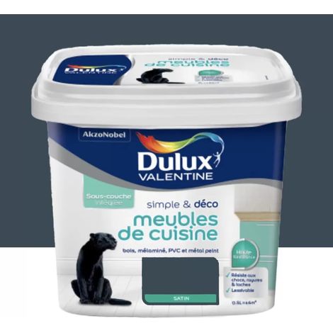 Peinture Meubles de cuisine Dulux Valentine Simple & Déco Bleu nuit 0,5 L (1/2)