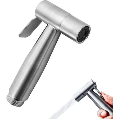 Douchette WC-Douchette Toilette WC en Acier Inoxydable,Interface G1/2 Standard,Économies d'eau Pulvérisateur de Bidet pour le Nettoyage (1/5)