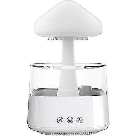 Humidificateur « nuage de pluie » 450 ml, diffuseur d'huiles essentielles avec lumières LED 7 couleurs, diffuseur et humidificateur à nano-brume pour la maison (blanc) (1/5)