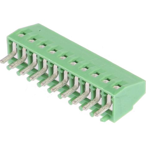 Bornier pour circuit imprimé RS PRO 10 contacts 1 rangée(s) pas de 2.54mm (1/2)